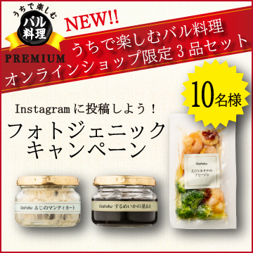 【フォトジェニックキャンペーン！】新商品！うちで楽しむバル料理PREMIUM【10名様】