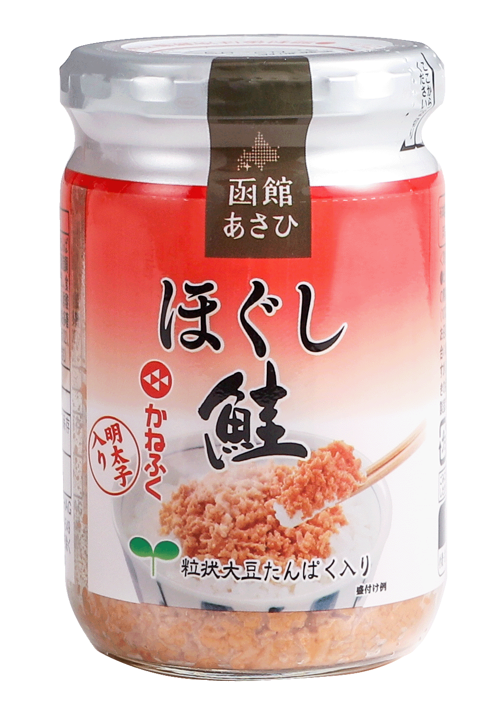  函館あさひ ほぐし鮭 かねふく明太子入り（大豆たんぱく入り）